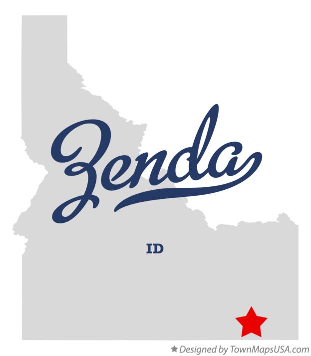 Map of Zenda Idaho ID