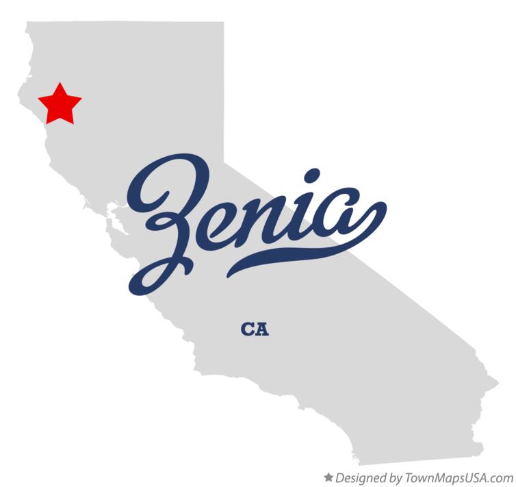 Map of Zenia California CA