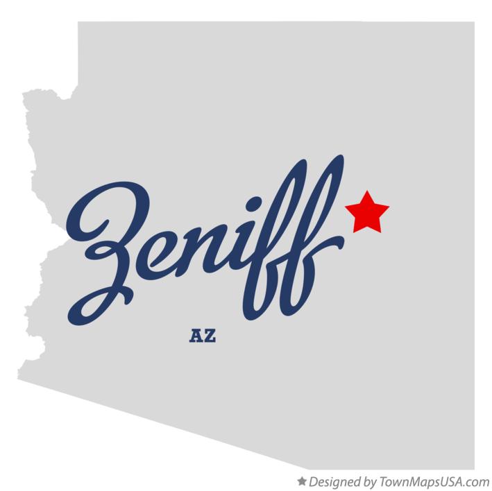Map of Zeniff Arizona AZ