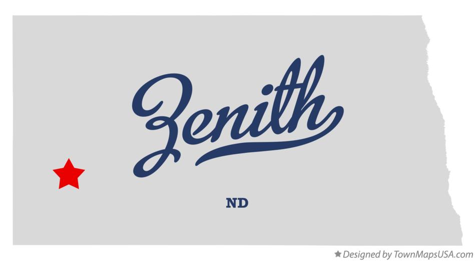 Map of Zenith North Dakota ND