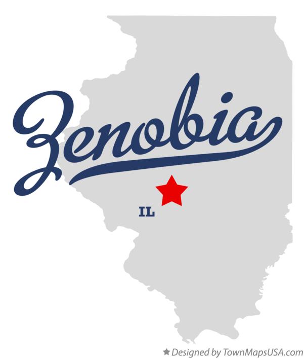 Map of Zenobia Illinois IL