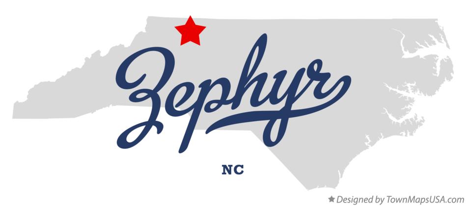 Map of Zephyr North Carolina NC