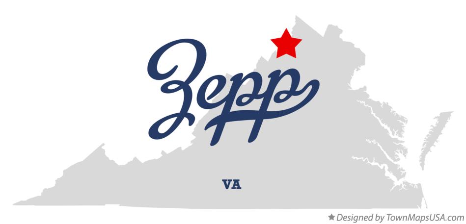 Map of Zepp Virginia VA
