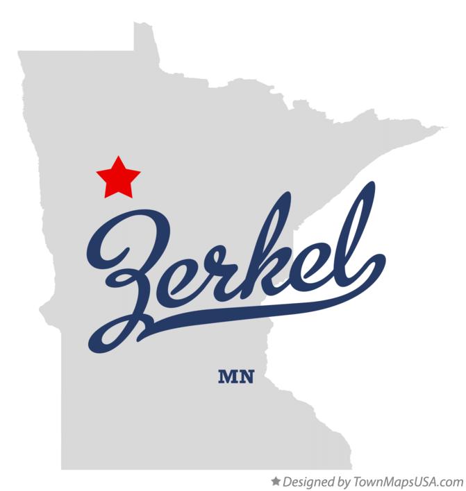 Map of Zerkel Minnesota MN