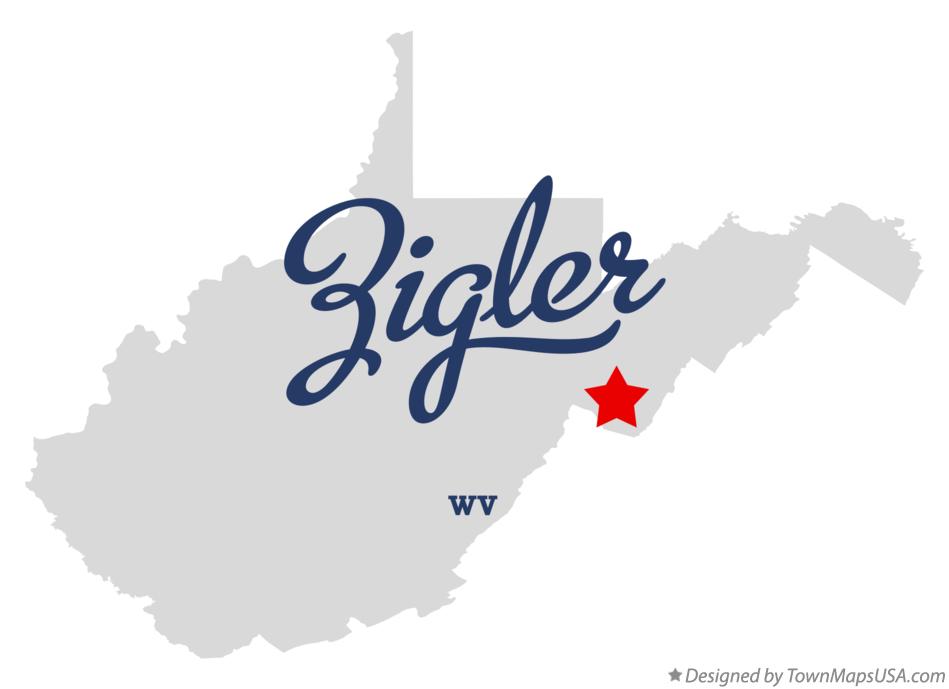 Map of Zigler West Virginia WV