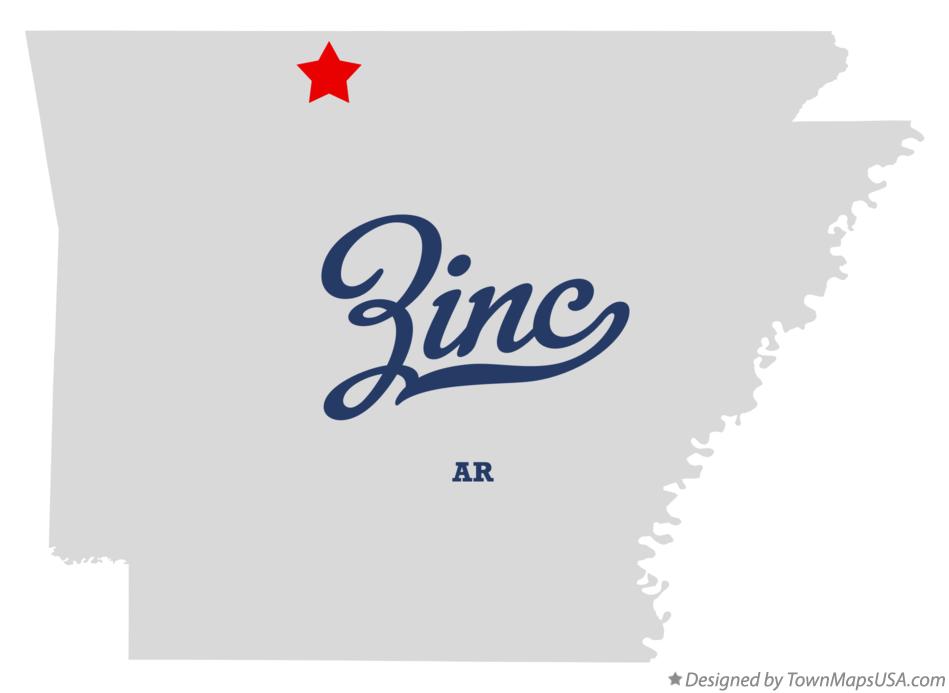 Map of Zinc Arkansas AR