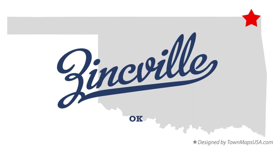 Map of Zincville Oklahoma OK