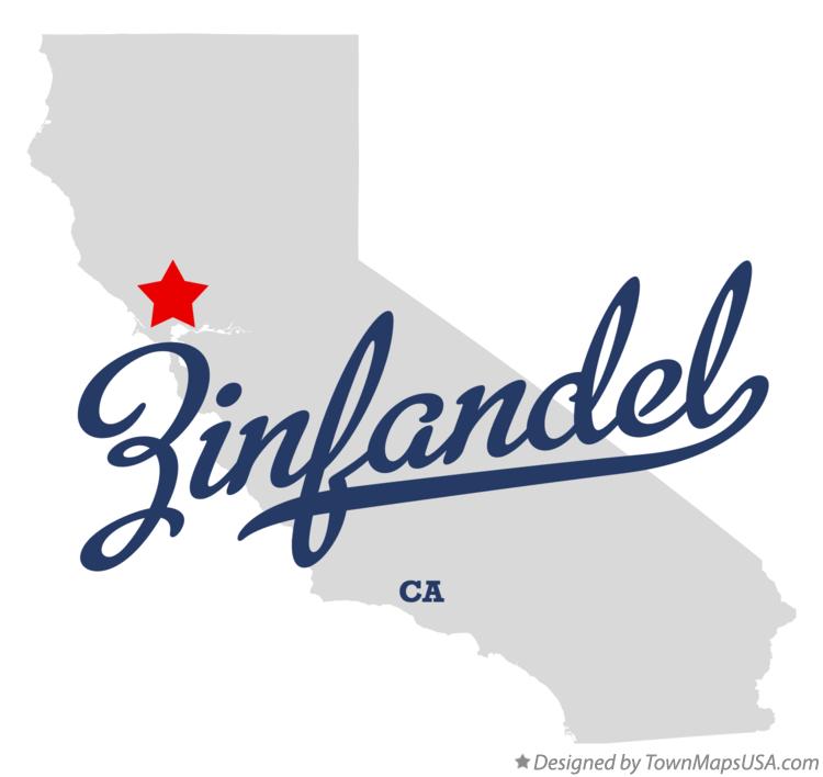 Map of Zinfandel California CA