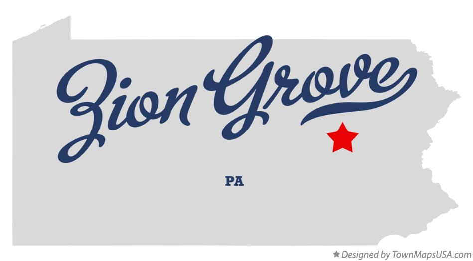 Map of Zion Grove Pennsylvania PA