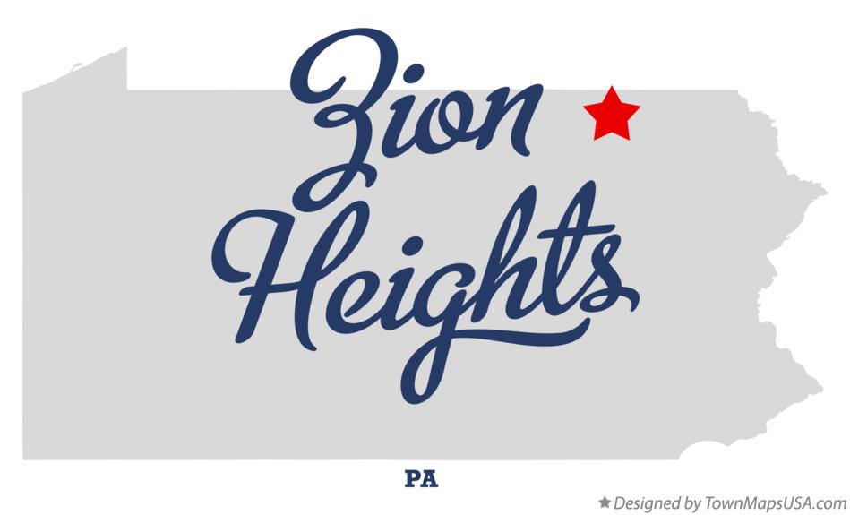 Map of Zion Heights Pennsylvania PA