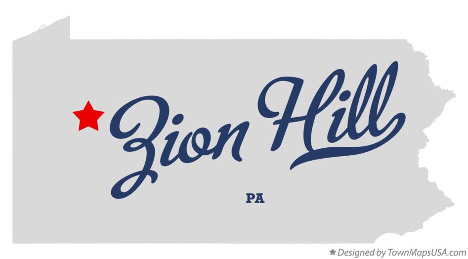 Map of Zion Hill Pennsylvania PA