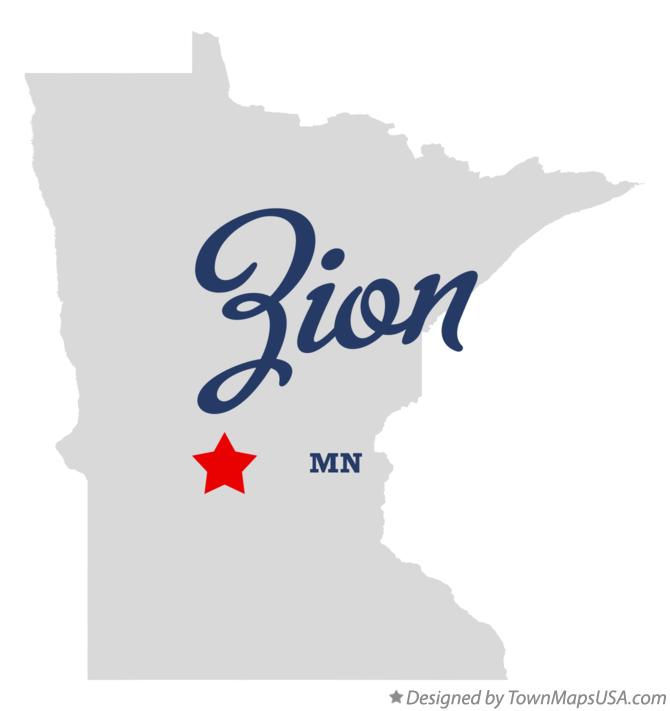 Map of Zion Minnesota MN