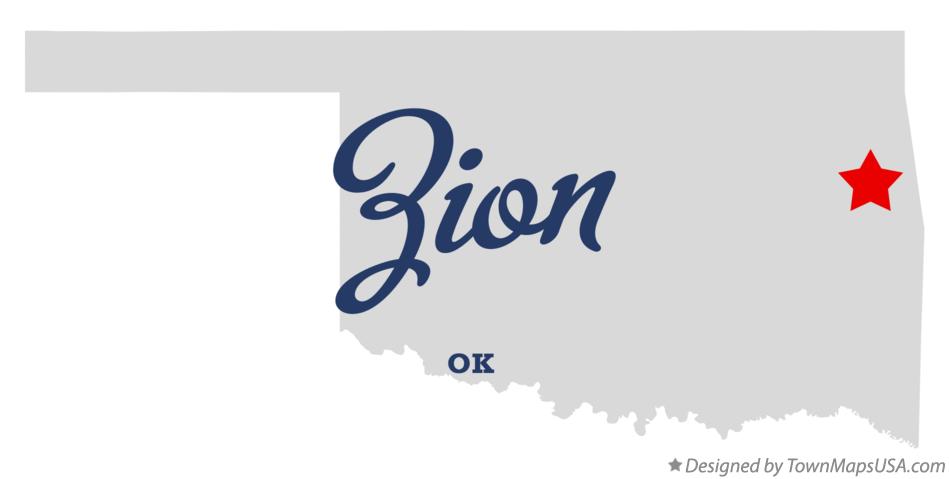 Map of Zion Oklahoma OK