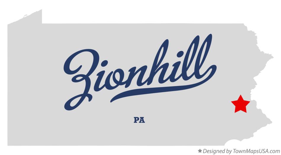 Map of Zionhill Pennsylvania PA