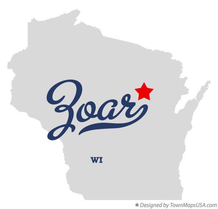 Map of Zoar Wisconsin WI