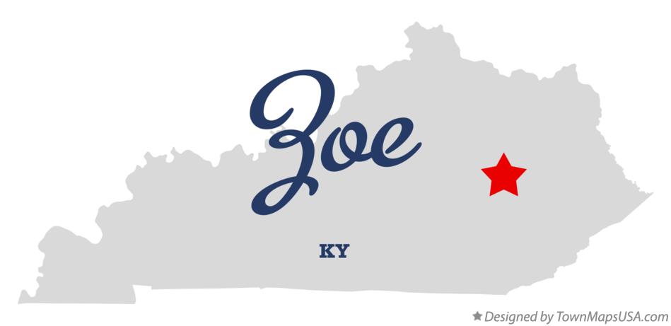 Map of Zoe Kentucky KY