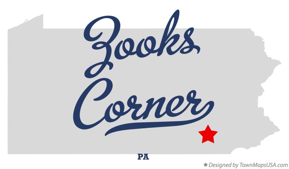 Map of Zooks Corner Pennsylvania PA