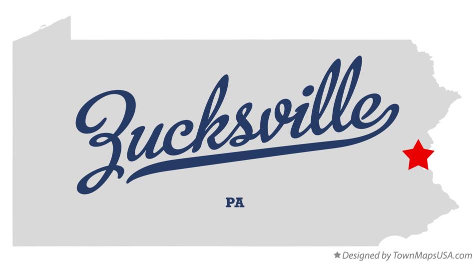Map of Zucksville Pennsylvania PA