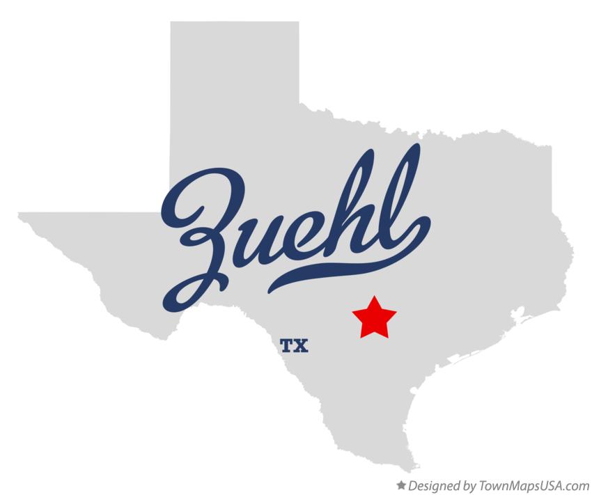 Map of Zuehl Texas TX