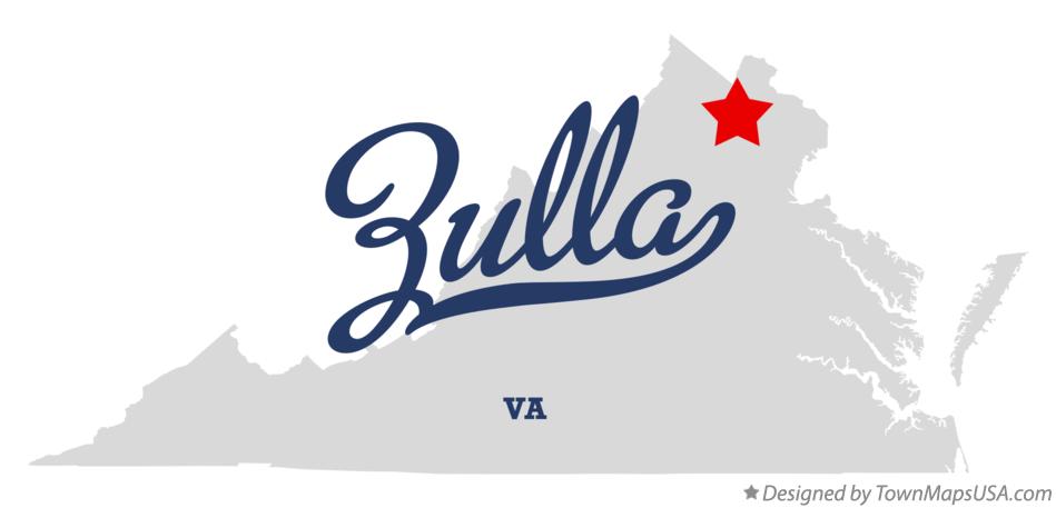 Map of Zulla Virginia VA