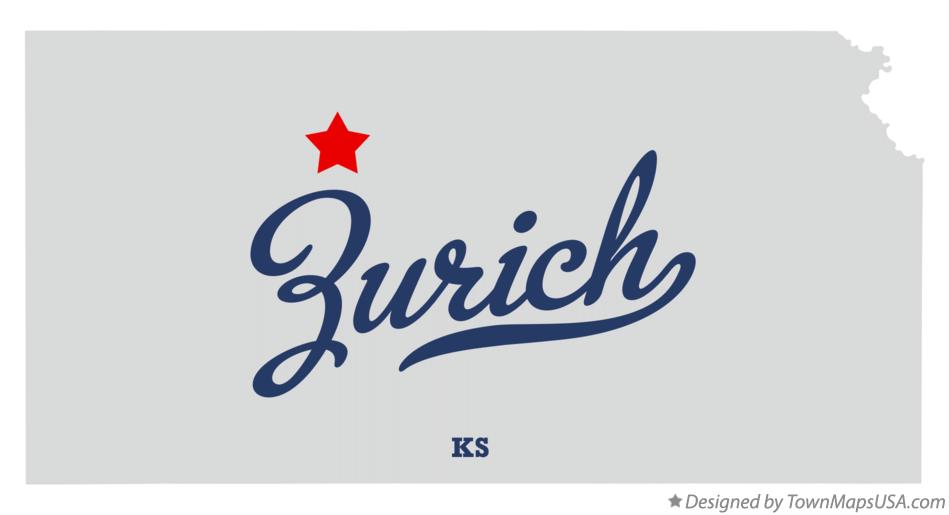 Map of Zurich Kansas KS