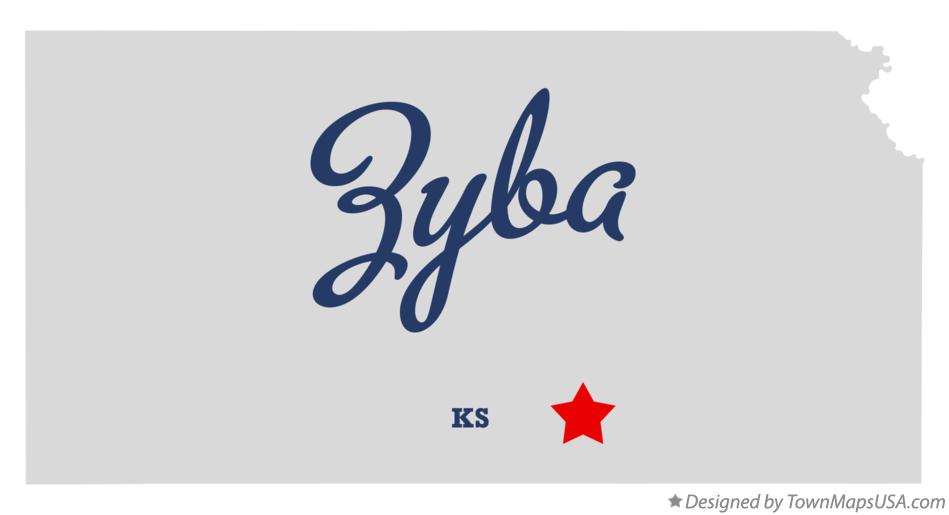 Map of Zyba Kansas KS