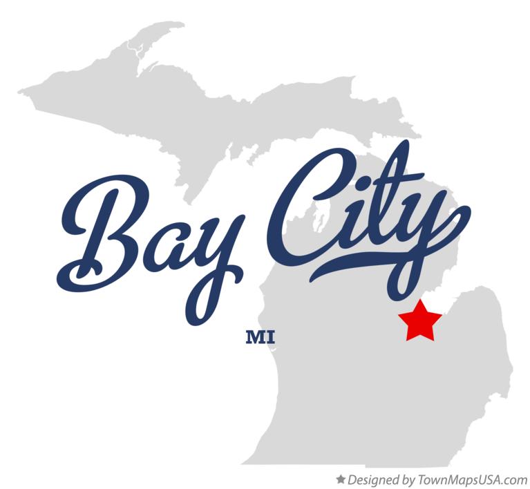 Map of Bay City Michigan MI