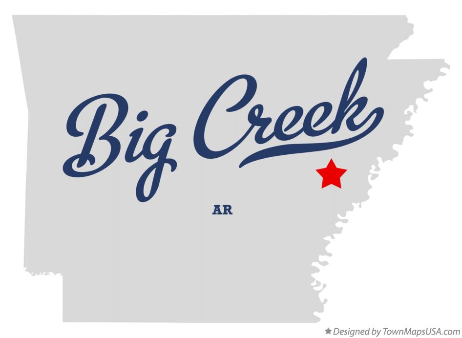 Map of Big Creek, Lee County, AR, Arkansas