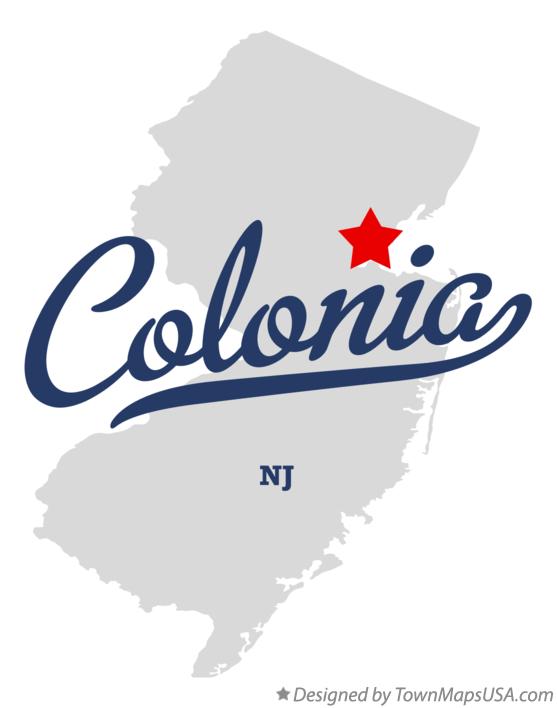 Map of Colonia New Jersey NJ
