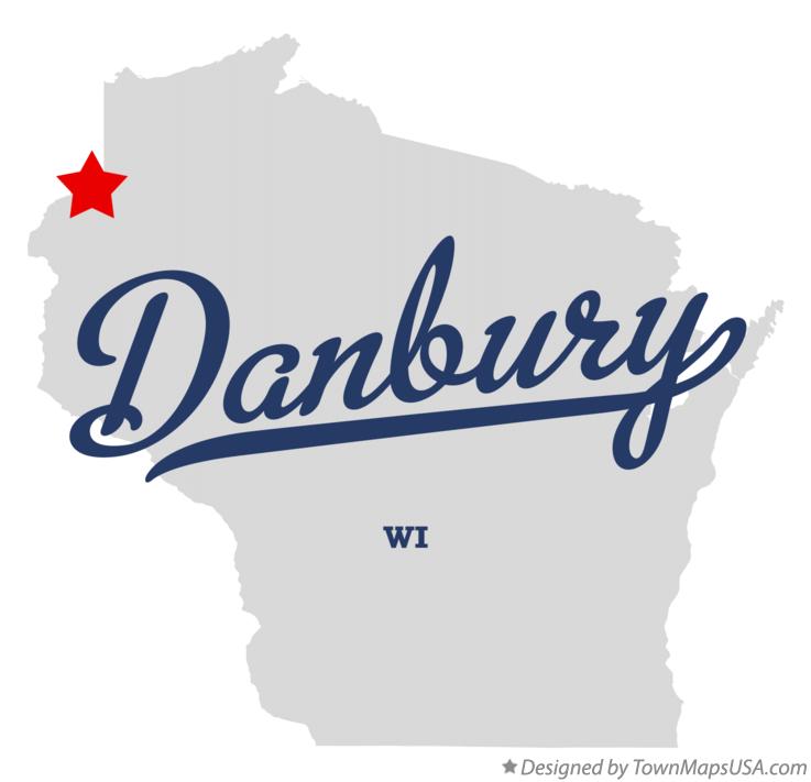 Map of Danbury Wisconsin WI