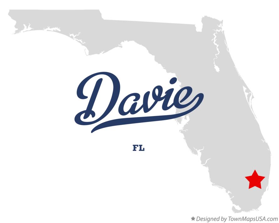 Map of Davie Florida FL
