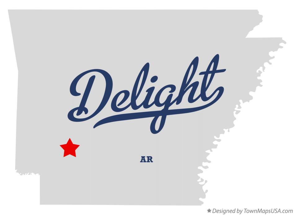 Map of Delight Arkansas AR