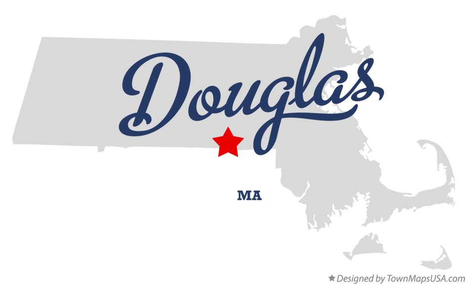 Map of Douglas Massachusetts MA