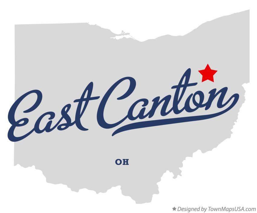 Map of East Canton Ohio OH