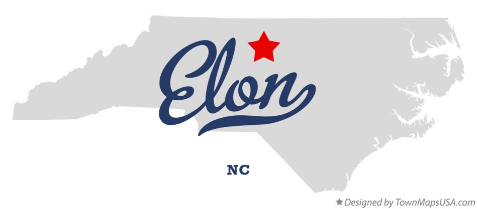 Elon North Carolina Map - Sadye Conchita