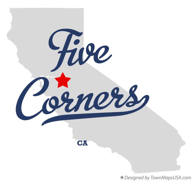 Map of Five Corners, CA, California