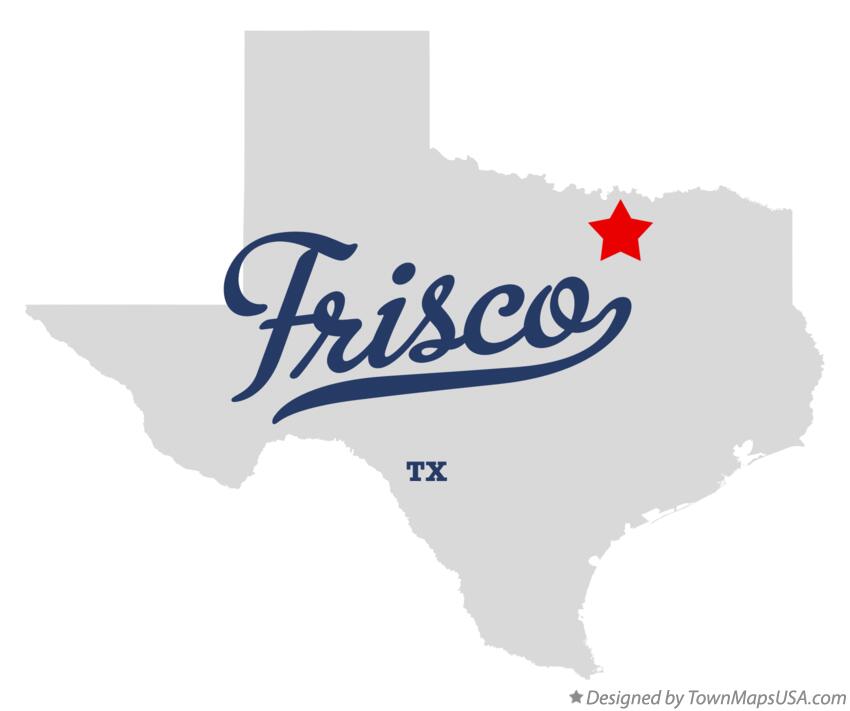 Map of Frisco, TX, Texas