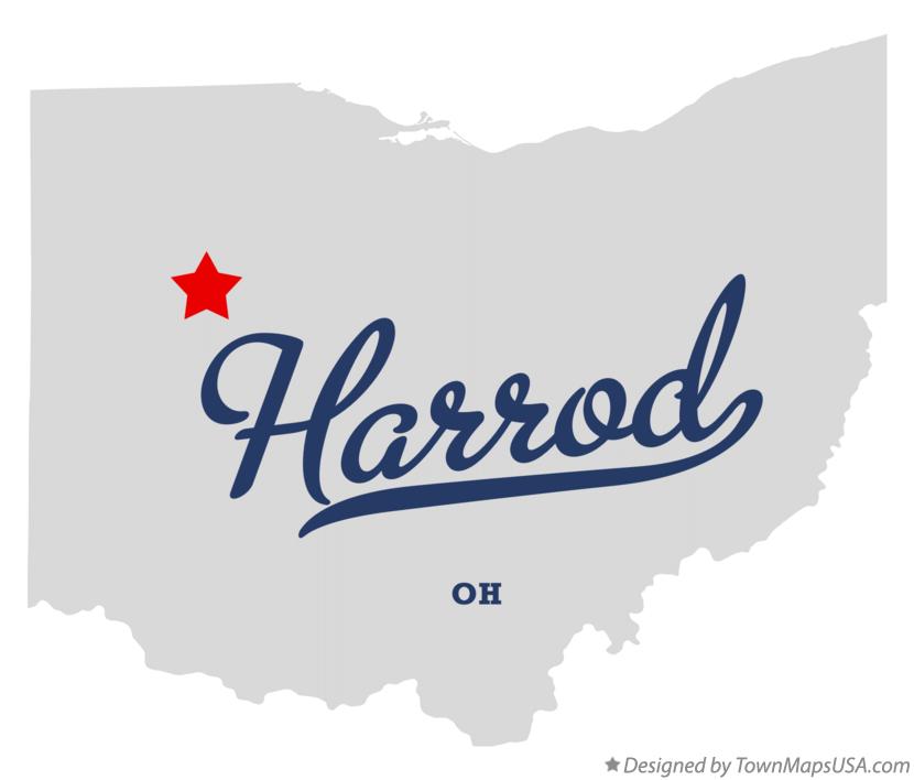 Map of Harrod Ohio OH