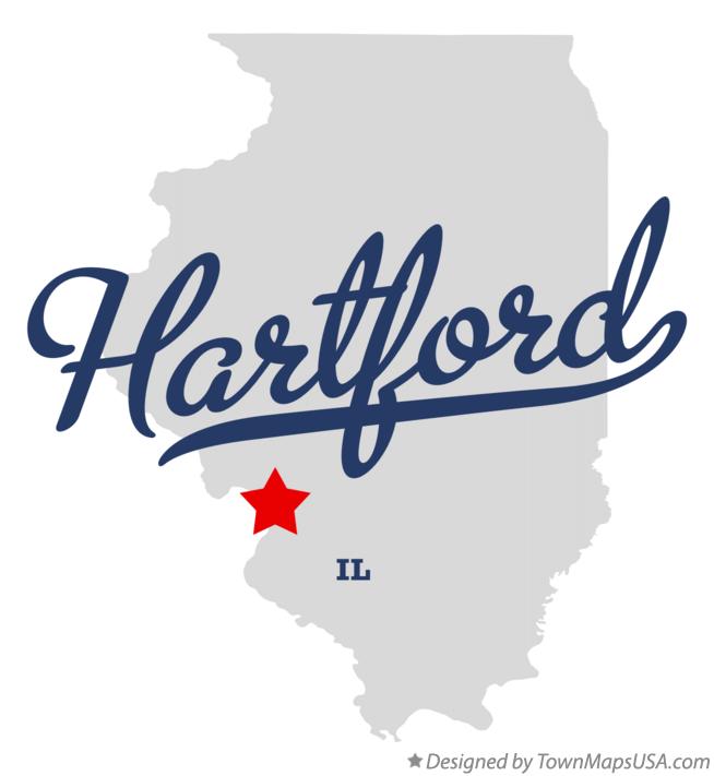 Map of Hartford Illinois IL
