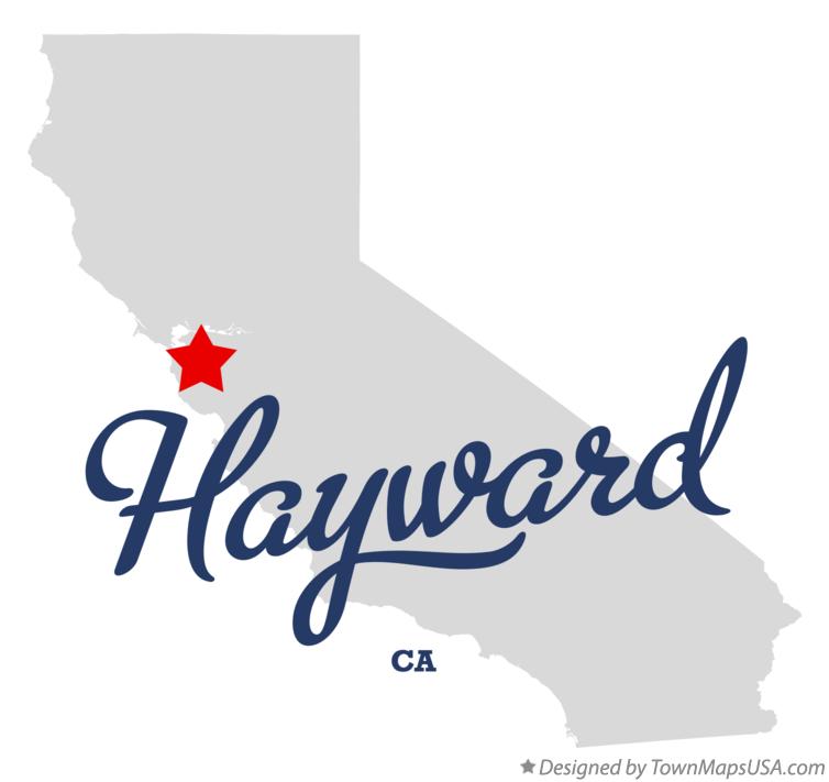 Map of Hayward California CA
