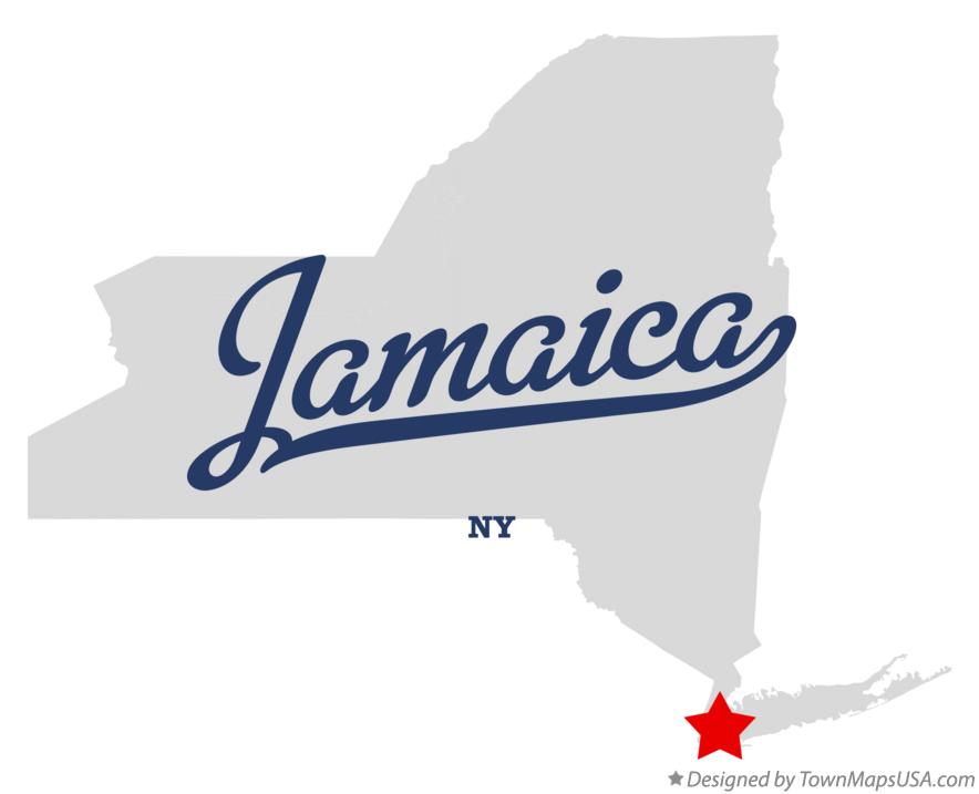 Map of Jamaica New York NY