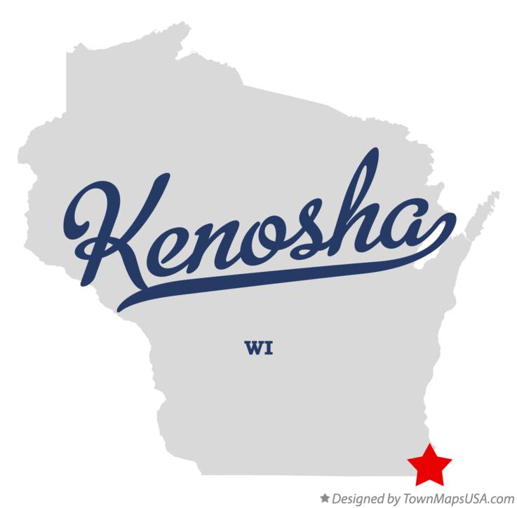 Map of Kenosha Wisconsin WI