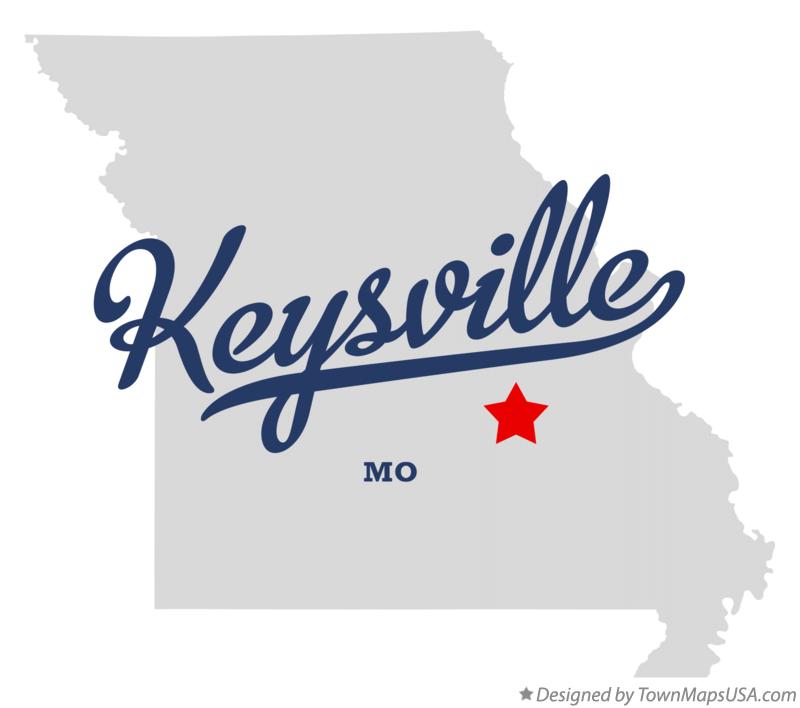 Map of Keysville, MO, Missouri