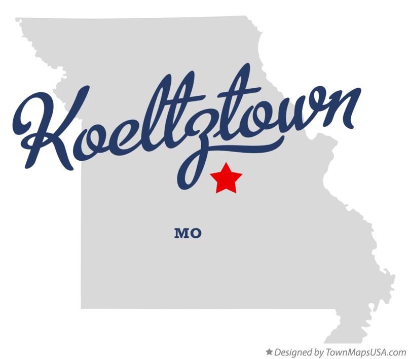 Map of Koeltztown, MO, Missouri