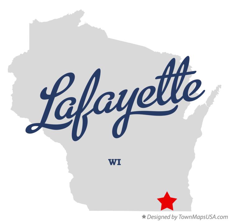 Map of Lafayette, Walworth County, WI, Wisconsin