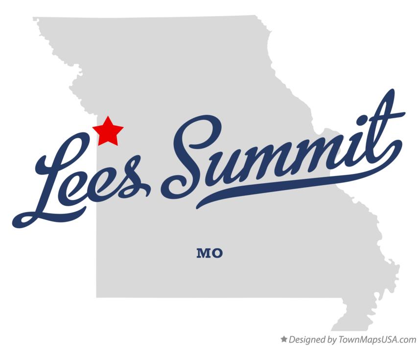 Map of Lees Summit, MO, Missouri