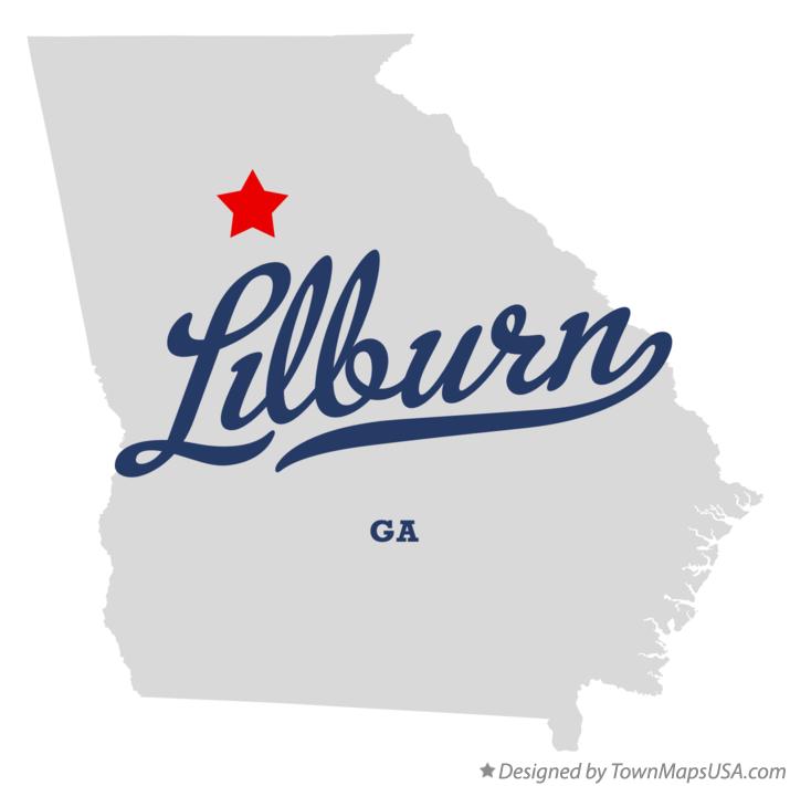 Map of Lilburn Georgia GA