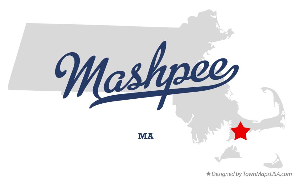 Map of Mashpee Massachusetts MA