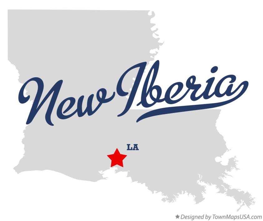 New Iberia Louisiana Map - Shane Darlleen