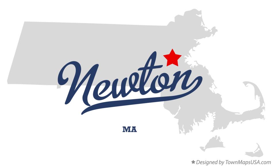 Map of Newton Massachusetts MA